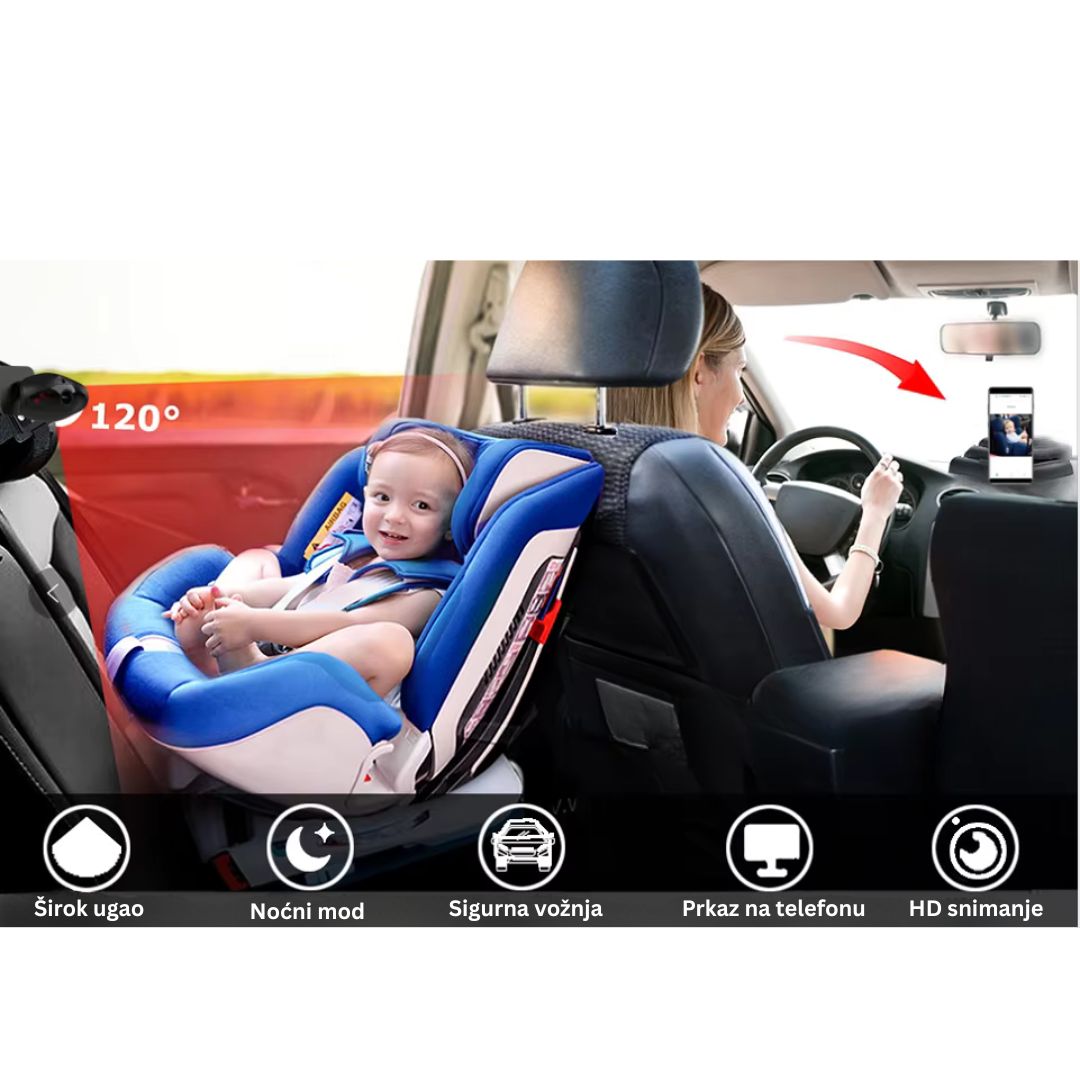 Bežična Baby kamera za automobil
